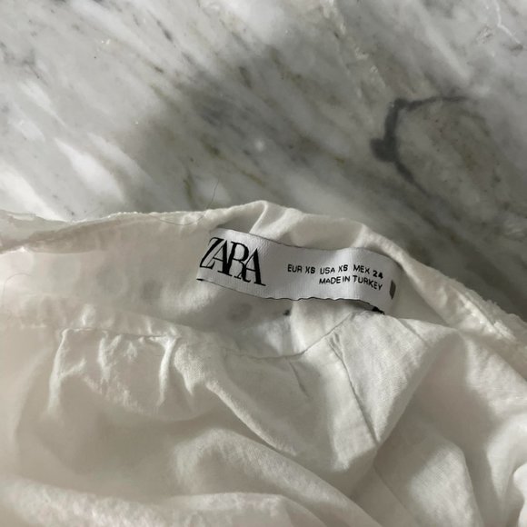 Zara Mini white Eyelet dress Size XS - Picture 2 of 3